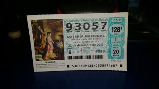 LOTERÍA NAVIDAD 2013 reservada para el grupo cinéfilo Cine y Amigos Para Compartir