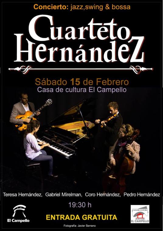 Cuarteto Hernández, 15 febrero, Aula de Cultura Campello