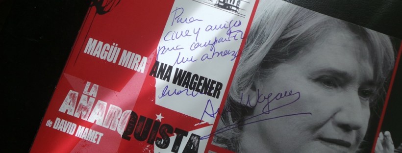 Dedicatoria de Ana Wagener al grupo Cine y Amigos Para Compartir