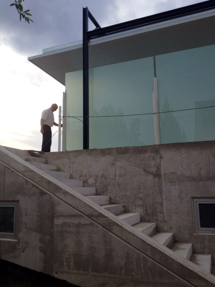 Escaleras y paredes de la superficie aérea Sala 2 CPC