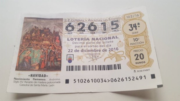 Lotería de Navidad Cine Para 