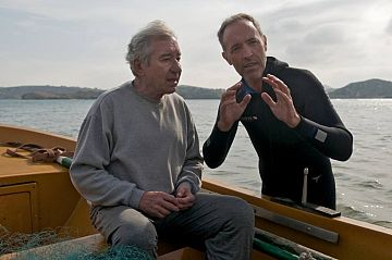 José Sacristán durante el rodaje de Las Furias